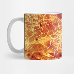 Alien bee hive in orange space Mug